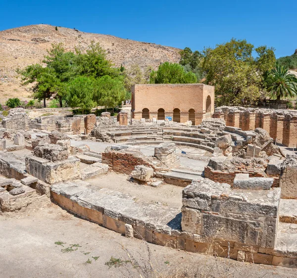 Ruinas de Odeón en Gortyn, Creta, Grecia — Foto de Stock