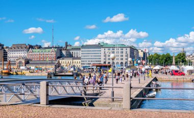 Kuzey liman manzarası. Helsinki, Finlandiya