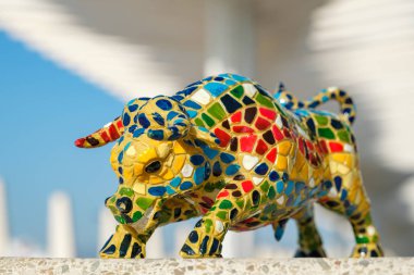 Seramik boğa. Malaga, Endülüs, Ispanya