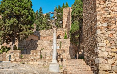 Alcazaba kalesi. Malaga, Endülüs, İspanya