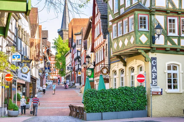 Marktgasse Street. Grünberg, Hesse, Allemagne — Photo