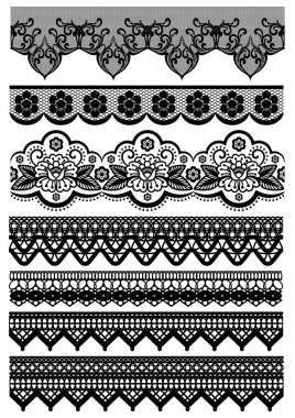 Vektör çizim - sorunsuz dantel kurdele ayarla