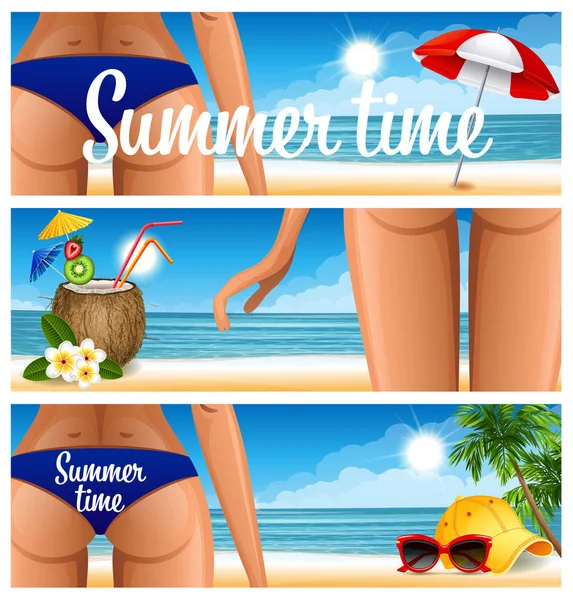 Beach party banner — Stockvector