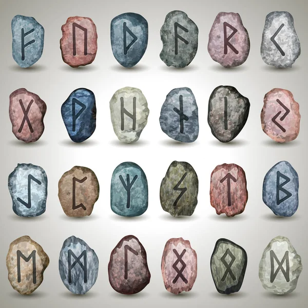 Scandinavian stone runes — Stock Vector