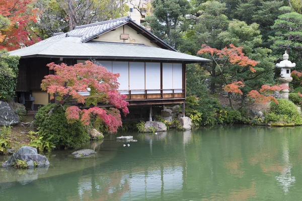 Tradiční Japonský Park Javory Podzim — Stock fotografie