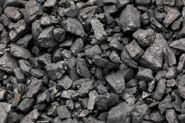 Arka plan için doğal siyah kömür. Sanayi kömürleri