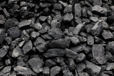 Arka plan için doğal siyah kömür. Sanayi kömürleri