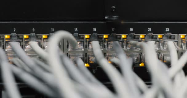 Convertisseurs de médias réseau et commutateurs Ethernet complètement chargés . — Video