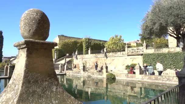 Alcazar Los Reyes Cristianos Hrad Křesťanských Panovníků Córdobě Andalusie Španělsko — Stock video