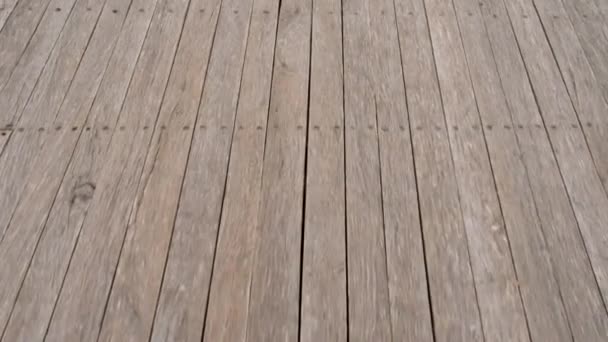 Wooden floor on long pier. — Stock Footage Wooden Floor Long Pier Royalty Free Stock Footage