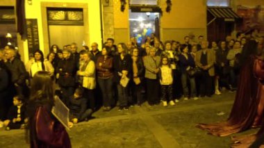 Braga, Portekiz - 14 Nisan 217: Kefaret alayı sokaklarda Braga, Portekiz üzerinde kutsal hafta (Semana Noel Baba) geçen hafta önce Paskalya Oruç sırasında. Yıllık haraç tutku İsa Mesih'in.