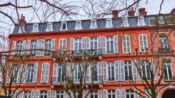 Edificio Ozenne Street Toulouse Francia — Vídeo de stock