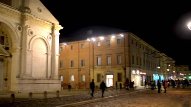 Tempio Malatestiano (Malatesta Temple) jest niedokończony Kościół Katedra Rimini, Włochy. Oficjalnie o nazwie St. Francis, zajmuje popularna nazwa od Sigismondo Pandolfo Malatesta. — Wideo stockowe