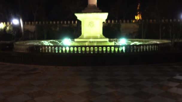 Памятник Христофору Колумбу 2014 Садах Мурильо Андалусия Севилья — стоковое видео