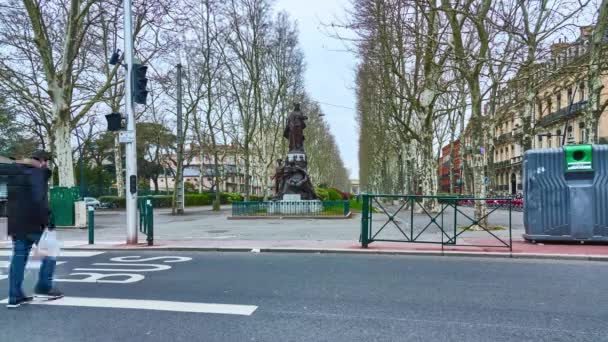 Grand Rond Boulingrin Bowling Green Public Garden Located Toulouse France — Stock Video