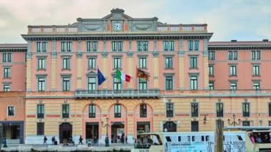 Venice, İtalya - 23 Nisan 2018: Palace, Veneto bölgesindeki Fondamenta Santa Lucia Venedik, İtalya.
