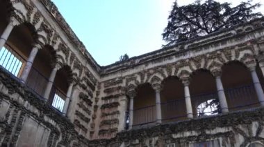 Alcazar bahçeleri. Kraliyet sarayıdır orijinal Endülüs Müslüman kralları tarafından Gelişmiş Seville, Endülüs, İspanya, Alcazar Seville.
