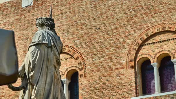 Statue Mémoire Des Morts Pour Patrie Trevigiani Teresona Sur Piazza — Video