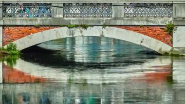 San Martino Köprü Nehri Şile Treviso, İtalya.