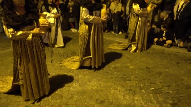 Braga Portugal April 217 Prosesi Penitensi Jalan Jalan Braga Portugal — Stok Video