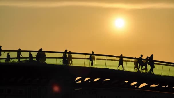 Benátky Itálie Duben 2018 Ponte Della Costituzione Ústava Most Čtvrtý — Stock video