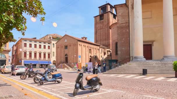 Treviso Italia Abril 2018 Catedral Frente Oeste Duomo Treviso Cattedrale — Vídeos de Stock