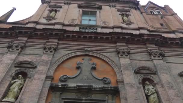 Ferrara Italië Gevel Van Kerk Van San Domenico Ferrara Gelegen — Stockvideo