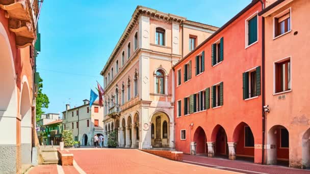 Palazzo Podestarile Stadhuis Van Mestre Venetië Italië — Stockvideo