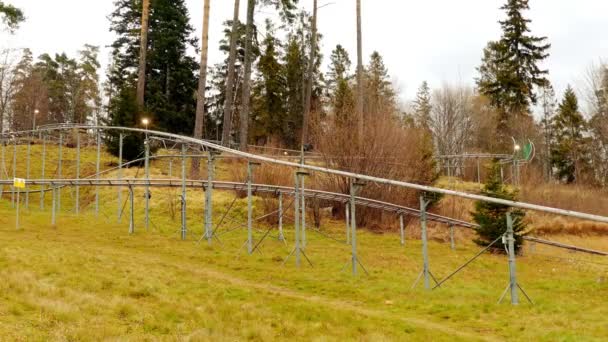 Tatranska Lomnica Slowakei November 2016 Rodelbahn Der Hohen Tatra Slowakei — Stockvideo