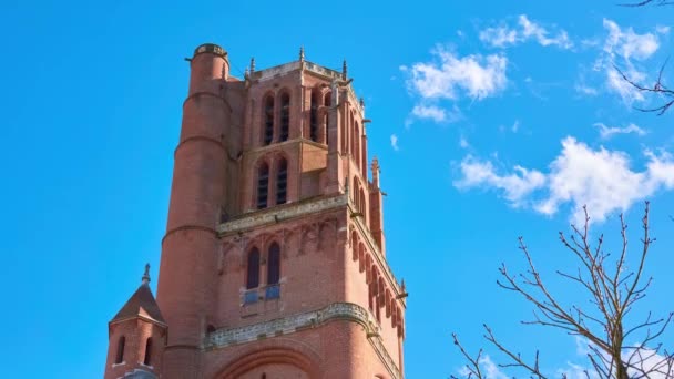 Catedral Basílica Santa Cecilia Catedral Albi Edificio Católico Más Importante — Vídeos de Stock