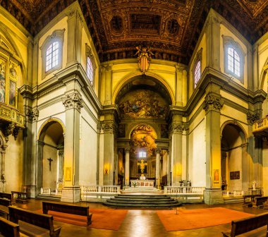 Florence, İtalya - 22 Kasım 2016: Badia Fiorentina bir abbey ve Via del Proconsolo yer alan Kudüs kardeşlik kiliseye ' dir. Dante sözde Casa di Dante sokakta büyüdü.