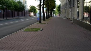Minsk, Beyaz Rusya, biri şehir en yoğun orta kısmında Gorodskoj Val sokak.