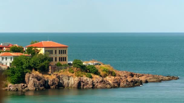 Sozopol Starodávné Přímořské Město Ležící Jižně Burgasu Jižním Bulharském Pobřeží — Stock video