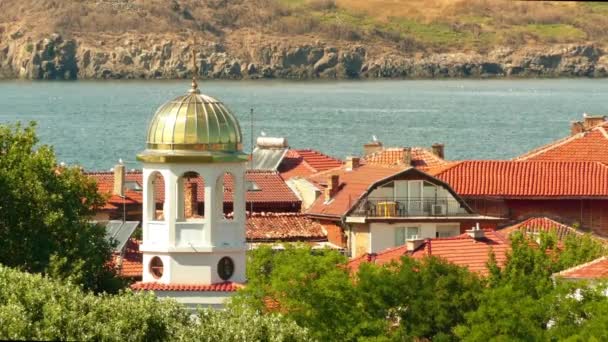 Sozopol Una Antigua Ciudad Costera Situada Sur Burgas Costa Sur — Vídeos de Stock