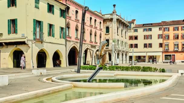 Mestre Italien April 2018 Piazza Erminio Ferretto Mestre Venedig Italien — Stockvideo