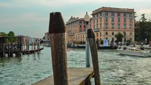 Venise Italie Avril 2018 Palais Vénétie Sur Fondamenta Santa Lucia — Video