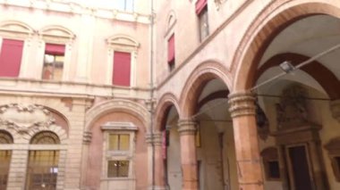 Palazzo d'Accursio (Palazzo Comunale) Bologna şehir, Emilia-Romagna, İtalya bölgesinin bir saray gibi. Piazza Maggiore bulunan ve şehrin belediye binası görev.