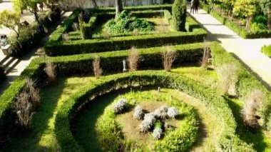 Alcazar bahçeleri. Kraliyet sarayıdır orijinal Endülüs Müslüman kralları tarafından Gelişmiş Seville, Endülüs, İspanya, Alcazar Seville.