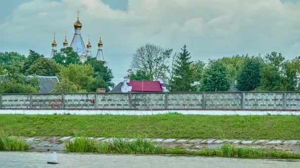 Catedral Alexander Nevsky Kobrin Región Brest Bielorrusia — Vídeos de Stock