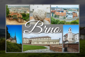 Fényképezés collage Brno, a város Morvaországban, Cseh Köztársaság. Vár, Székesegyház.