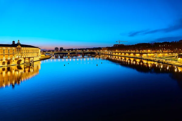 Katalán Híd Amidonniers Bridge Toulouse Franciaország Híd Átkelés Garonne Folyó — Stock Fotó