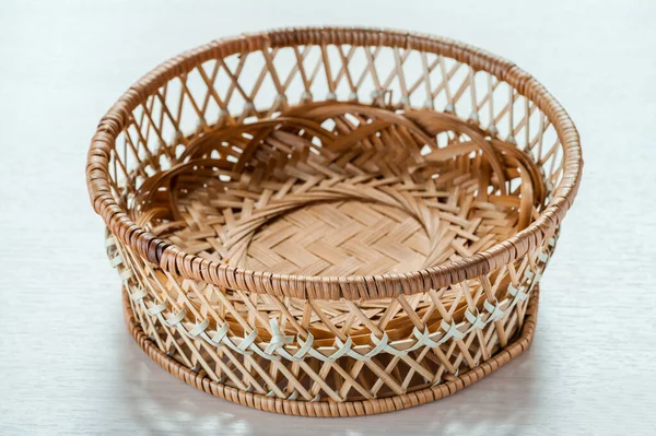 Wicker Basket Table — Stock Photo, Image