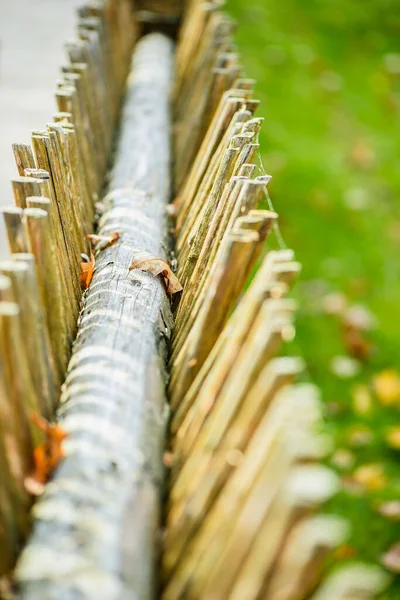 Small Wooden Palisade Fence Old Village — Stock Photo, Image