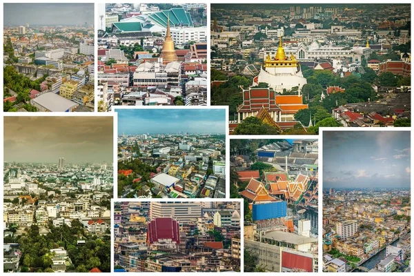 Photo Collage Views Bangkok Capital Thailand South East Asia — Stock Photo, Image
