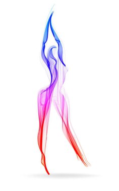 Kadın dansçı, balerin, zarif silueti, modern moda illüstrasyon