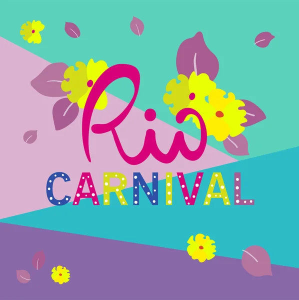 Fond Couleur Pour Rio Carnaval Design Festif Lumineux — Image vectorielle