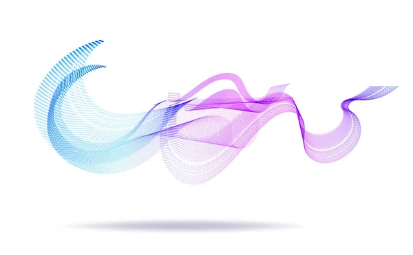 Абстрактна Ілюстрація Хвиля Ліній Крапок Сучасний Дизайн — стоковий вектор
