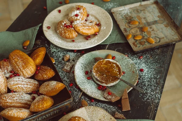 Cookies en la vista superior de la mesa — Foto de Stock