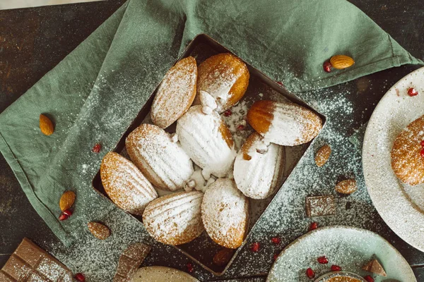 Cookies en la vista superior de la mesa — Foto de Stock