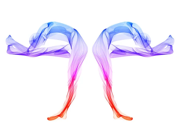 Abstracte menselijke silhouet, staande yoga pose, asana — Stockfoto